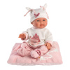 Llorens 26312 New Born holčička realistická panenka miminko s celovinylovým tělem 26 cm