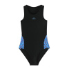 Slazenger Splice Racerback Swimsuit Junior Black/Cyan Blue 11-12 rokov