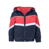 LOSAN Chlapčenská obojstranná jarná nepremokavá bunda modro / červená Veľkosť: 122