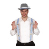 Oktoberfest traky s bavorským vzorom – modro-biele, 70 cm