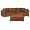 MID.YOU ROHOVÁ SEDACIA SÚPRAVA, textil, hnedá - Online Only obývacie izby - 001628000348