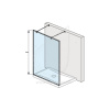 JIKA PURE sklenená pevná stena 120 cm 118 x 200 cm 2.6742.0.002.668.1