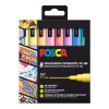 Uni POSCA, PC-3M, 1,3 mm, sada 8 ks fixiek, PASTEL
