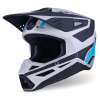 Motokrosová helma ALPINESTARS S-M3 HEAT, ALPINESTARS (stříbrná/modrá/černá matná, vel. L)