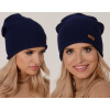 Fashionweek Elegantná dámska teplá čiapka v módnych farbách BEANIE ZIZI-J4 Farba: námornícka modrá, Veľkosť: Universal