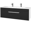 Dreja Umývadlová skrinka ASTON SZZ 120 - N01 Biela lesk / Úchytka T01 / L03 Antracit vysoký lesk