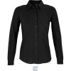 NEOBLU Košile Basile Women, piqué, dlouhý rukáv, dámská COT243791n1103-deep black L Černá deep