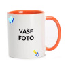 HRNČEK S FOTKOU FAREBNÝ RÁMIK CUMLÍK MODRÝ 350 ML FOTOpošta Farba: ORANŽOVÝ