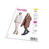 Strih Burda 5794 - Rovný kabát, prechodný kabát, bunda s vreckami