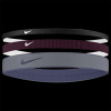Nike Flex Mixed Width Headbands (3 Pack) Burgundy/Indigo Ladies