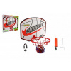 Teddies Basketbalový koš dřevo/kov/síťka/míč s pumpičkou