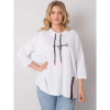 Dámska plus size blúzka s kamienkami PHILOMENA biela