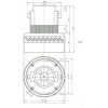 Univerzálny motor vysávača AMETEK 1000 W, 061300501 pre vysávač NEPTUN 1404, 2404, 3404