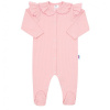 Dojčenský bavlnený overal New Baby Stripes ružový