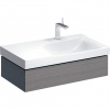 Geberit Xeno 2 - Skrinka pod umývadlo 900 mm, s odkladacou plochou, zásuvka s LED svietidlom, sivá 500.514.43.1