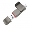 Flash disk Borofone BUD8 Spirit USB 3.2 + USB-C 128 GB sivý