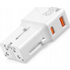 MOBILE ORIGIN Cestovní adaptér 25W, EU/US/UK/AU, bílý (TAD25-2P-WHT)