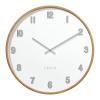 Svetlé drevené biele hodiny LAVVU FADE LCT4060