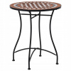 Mozaikový bistro stôl, hnedý, 60 cm, keramika