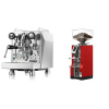 Rocket Espresso Giotto Cronometro V + Eureka Mignon Libra, CR ferrari red