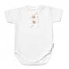 Baby Nellys Dojčenské rebrované body s gombíkmi kr. rukáv, Girl - biele Baby Nellys Veľ. 68