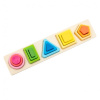 Drevená vkladačka farby a tvary Montessori Baby Mix multicolor