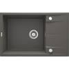 Granitový drez s odkvapkávačom ERIDAN 780 do skrinky šírka 60 cm, metalický antracit