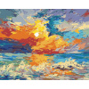 ZUTY Maľovanie podľa čísel VIACFAREBNÝ ZÁPAD SLNKA Rámovanie bez rámu a bez vypnutia plátna Rozmer 80x100 cm