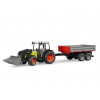 Bruder 2112 Traktor CLAAS Nectis 267F+čelní nakladač+sklápěcí vůz