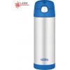 Dětská termoska THERMOS FUNtainer s brčkem - modrá 470 ml