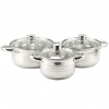 Perfect Home Star 6-dielna súprava nerezových hrncov so sklenenou pokrievkou 14721