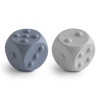 Mushie silikónové kocky pop-it 2ks, Tradewinds / Stone