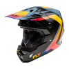přilba FORMULA CP, FLY RACING - USA (šedá/černá/duhová) M140-2367