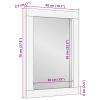 vidaXL Zrkadlo do kúpeľne 50x70 cm, mangový masív a sklo - Hnedá - 250809-266381