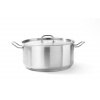 Nízký hrnec s poklicí o průměru 320 mm, 12l | HENDI, Kitchen Line inox