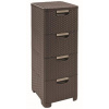 Curver Style 4x14L so šuplíkmi tmavo hnedý