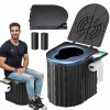 PRENOSNÁ TURISTICKÁ TOALETA VEDRO WC 20 L SKLADACIA + VRECIA NA ODPADKY