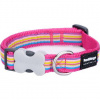 Obojok RD 20 mm x 30-47 cm - Horizontal Stripes Hot Pink
