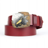 Kožený opasok BIRD - Bordová (VBIRD-BO)