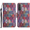 Peňaženkové 3D puzdro PATTERN na Samsung Galaxy S23 5G – Diamantový kaleidoskop