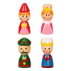Drevené figúrky ku hre Človeče, nehnevaj sa! - Kráľovstvo - 4 kusy