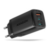 AXAGON ACU-DPQ65, GaN nabíječka do sítě, 3x port (USB + dual USB-C), PD3.0/QC4+/PPS/Apple, 65W