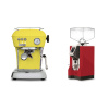 Ascaso Dream ONE, Sun Yellow + Eureka Mignon Specialita, CR ferrari red