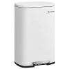 Songmics Odpadkový kôš 50 l biely