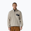 Pánska trekingová mikina Patagonia LW Synch Snap-T P/O oatmeal heather w/smolder blue