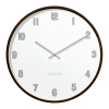 Tmavé drevené biele hodiny LAVVU FADE LCT4061