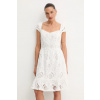 Bavlnené šaty Guess DOMITILLA W5GK50.WH521 biela S