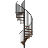 Minka STAIRS Kombinované točité schodisko Spiral Smart orech/čierna pr. 140 cm