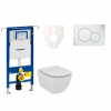 Ideal standard Cenově zvýhodněný závěsný WC set Geberit do lehkých stěn / předstěnová montáž+ WC Tesi 111.355.00.5NF1