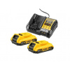 DEWALT Akku-Kit (2x 18V/2Ah plus DCB1104)
